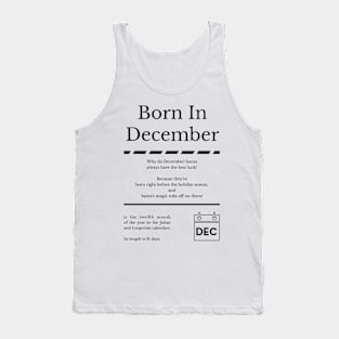 Born in December Tank Top